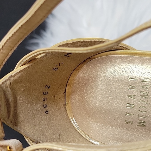 STUART WEITZMANN Nude Colored Strappy Sandals Size 8.5 - Picture 9 of 9